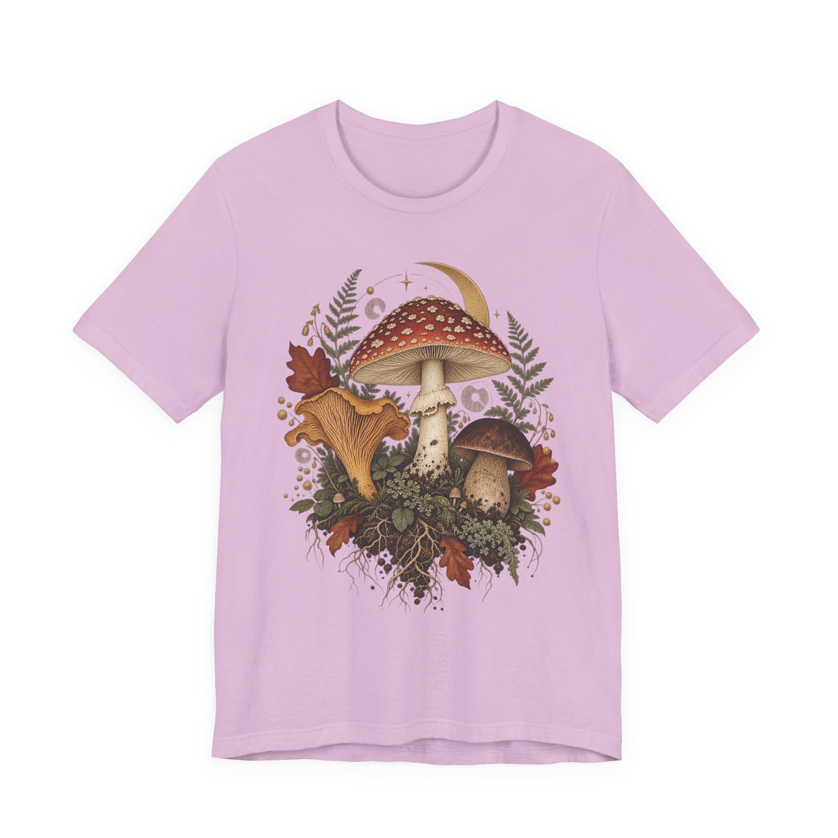Mushroom Moon T‑Shirt — Vintage Foraged Fungi Tee