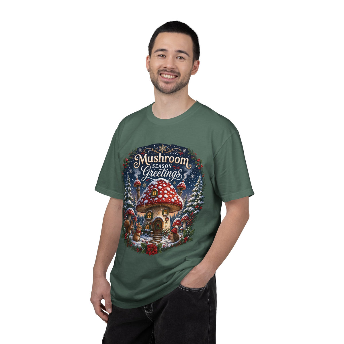 Mushroom Season's Greetings T‑Shirt