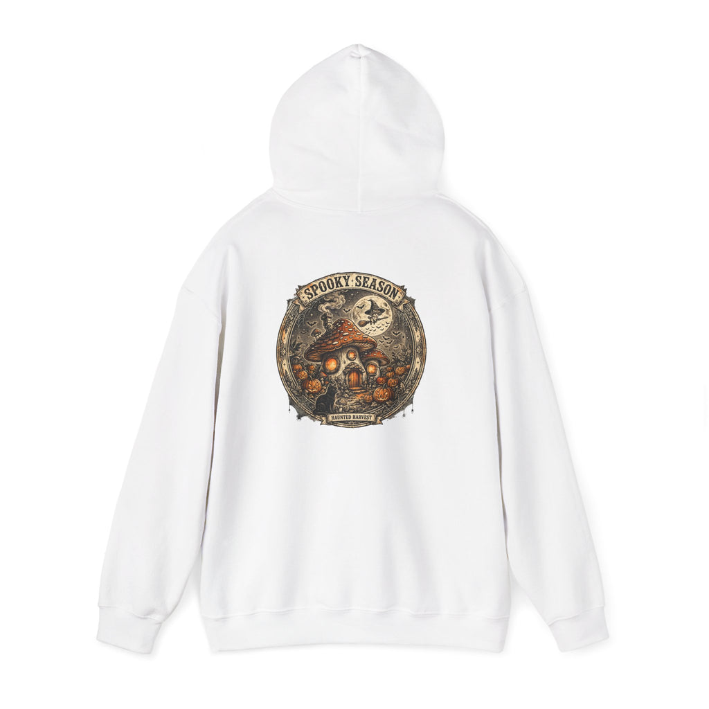 Haunted Harvest - Spooky Season Vintage Badge Hoodie