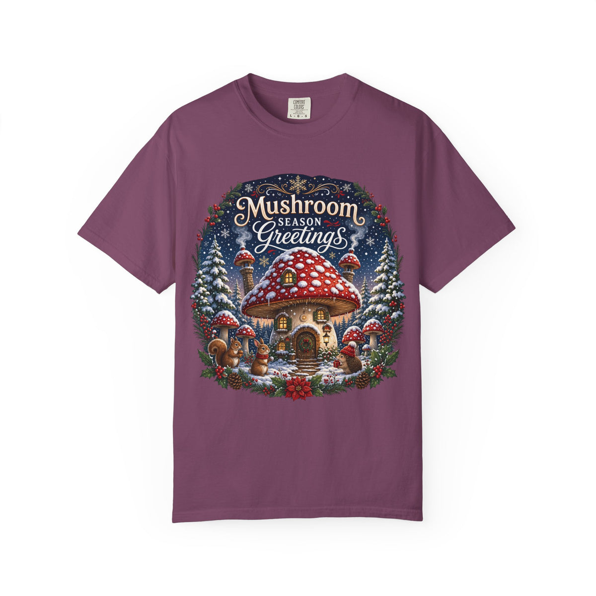 Mushroom Season's Greetings T‑Shirt