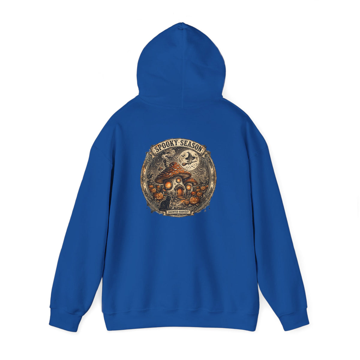Haunted Harvest - Spooky Season Vintage Badge Hoodie