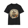 Spore Brew Mushroom Witch Cauldron Vintage Badge Halloween Tee