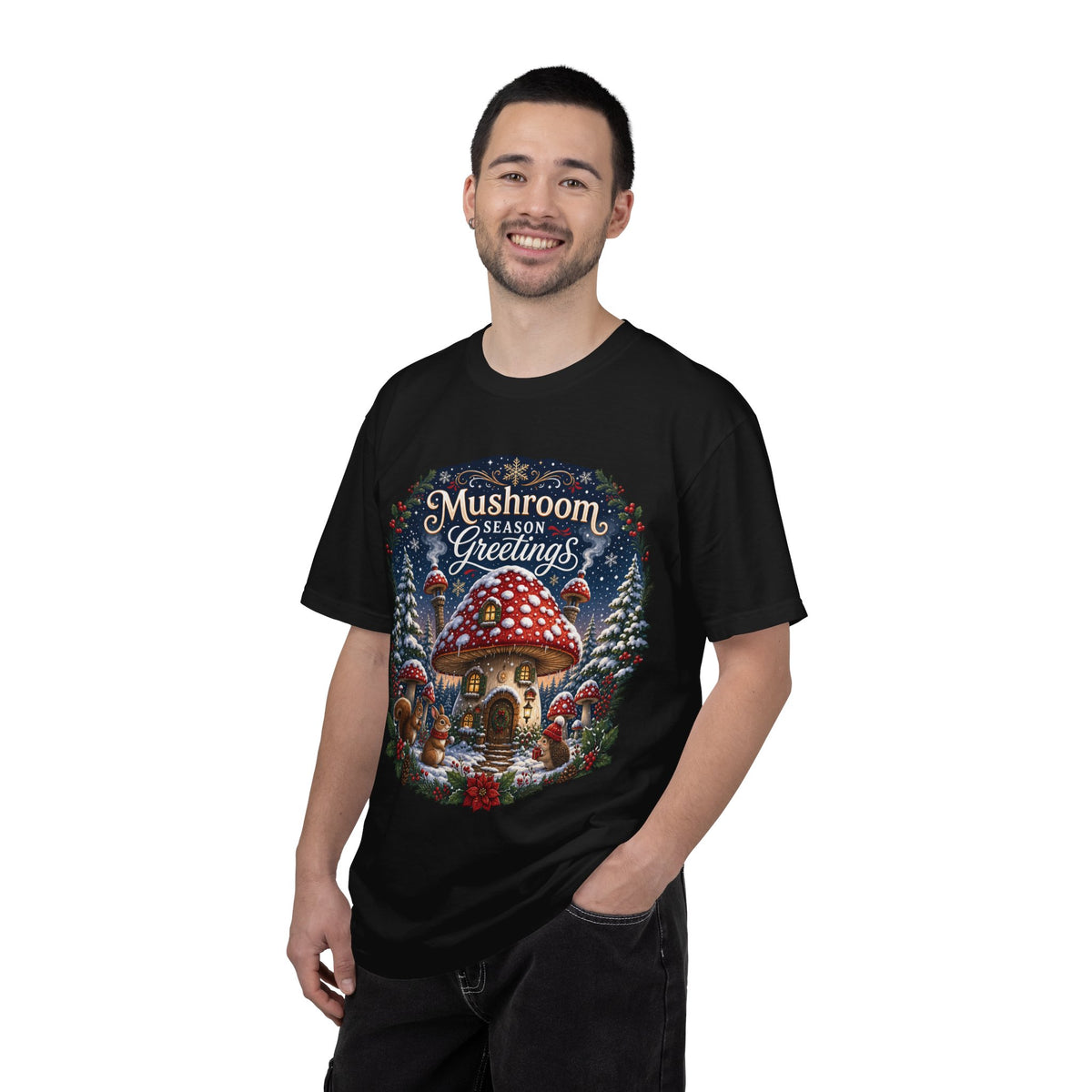 Mushroom Season's Greetings T‑Shirt