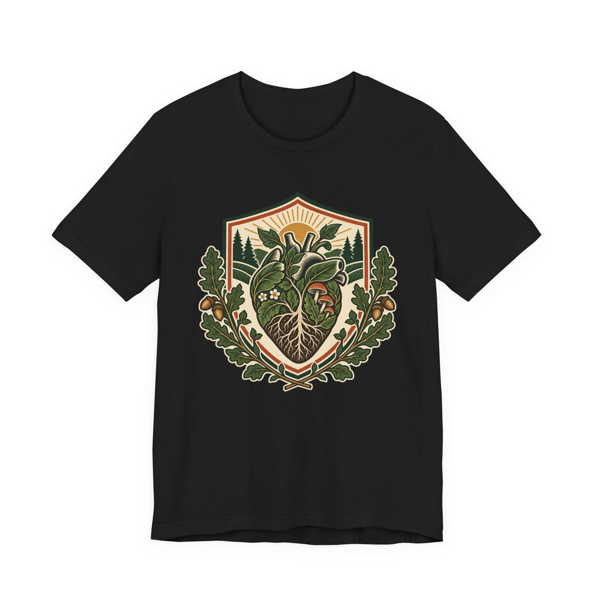 Home Is Where the Heart Grows Botanical Varsity Tee - Corrected