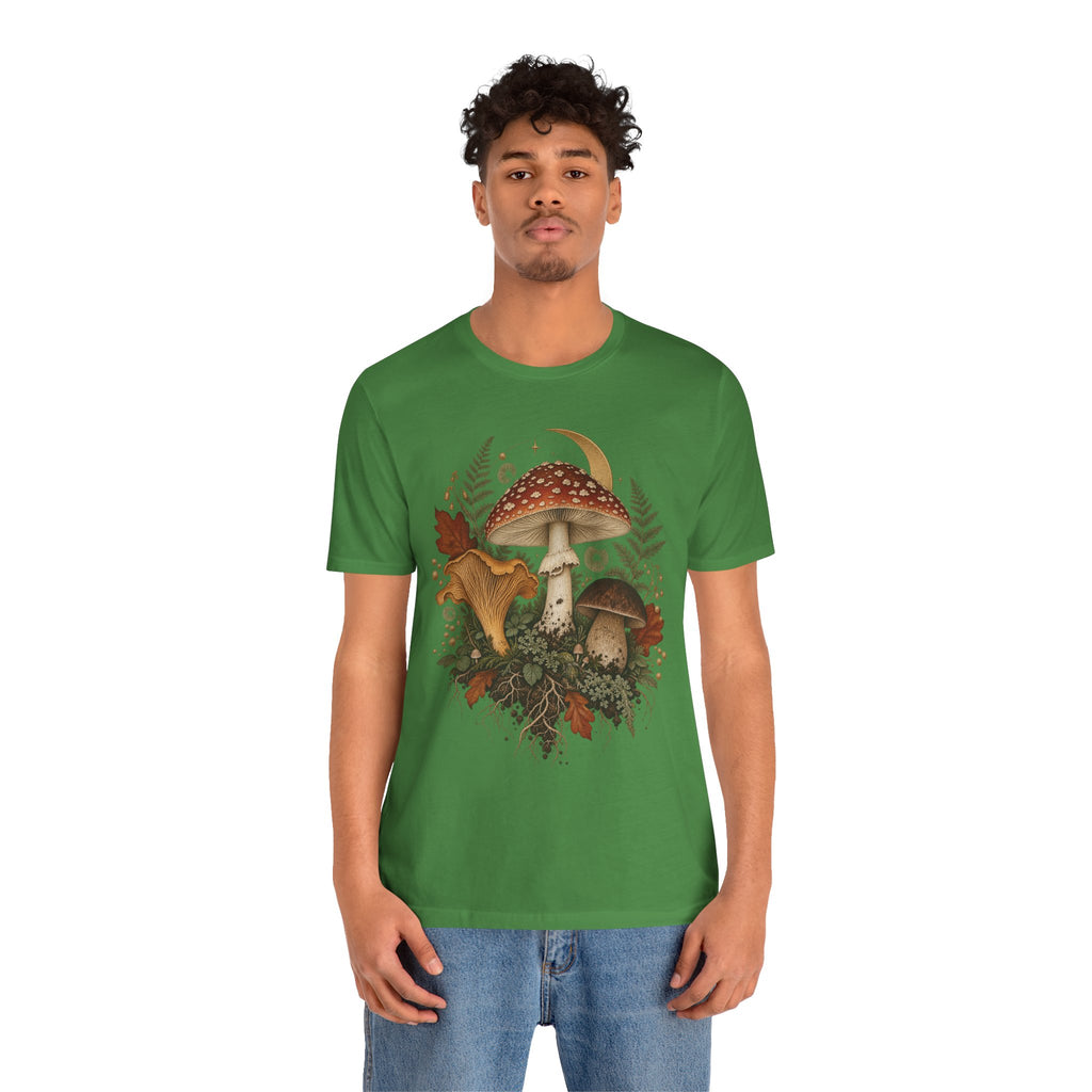 Mushroom Moon T‑Shirt — Vintage Foraged Fungi Tee