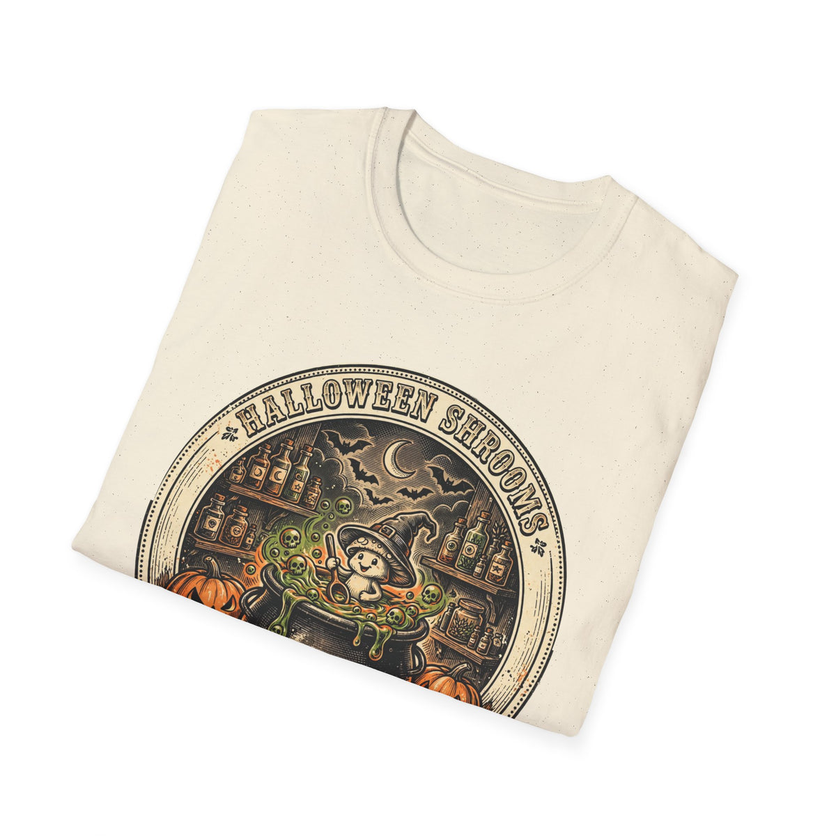 Halloween Shrooms Spooky Cauldron Halloween Tee