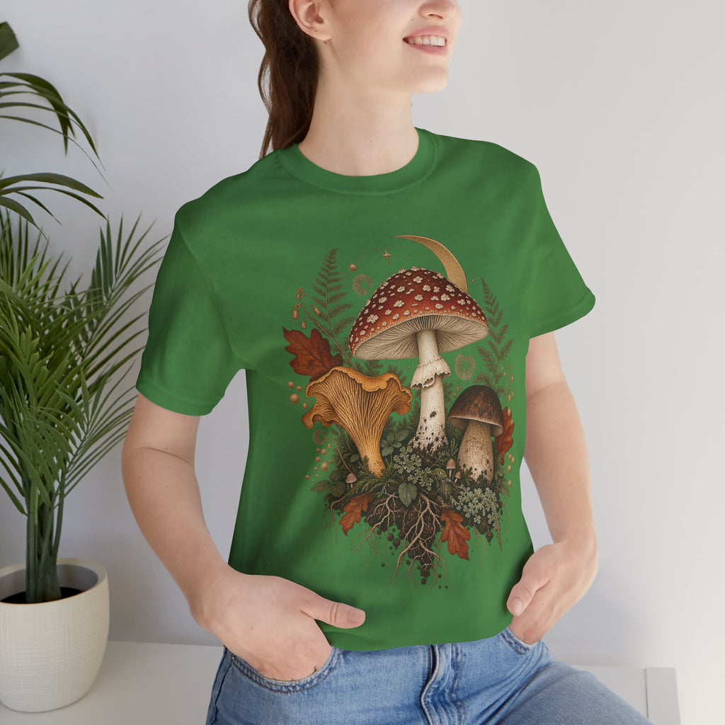 Mushroom Moon T‑Shirt — Vintage Foraged Fungi Tee