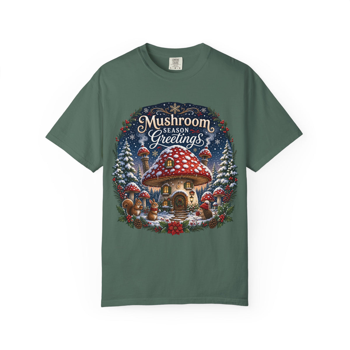 Mushroom Season's Greetings T‑Shirt