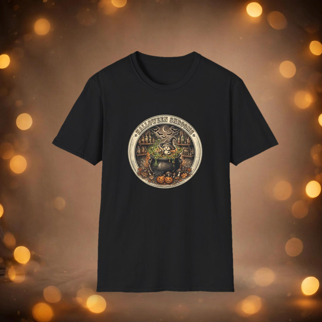 Halloween Shrooms Spooky Cauldron Halloween Tee