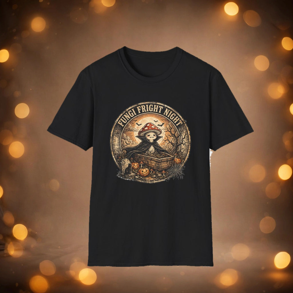 Fungi Fright Night Vampire Mushroom Halloween Tee