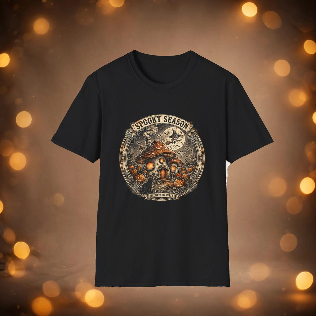 Haunted Harvest - Spooky Season Vintage Badge T-Shirt